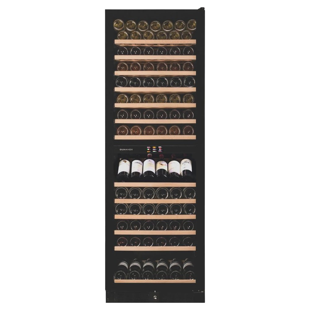 Dunavox Grande-166 Wijnkoelkast DX-166.428DBK | 166 flessen | 2 zones | greeploos