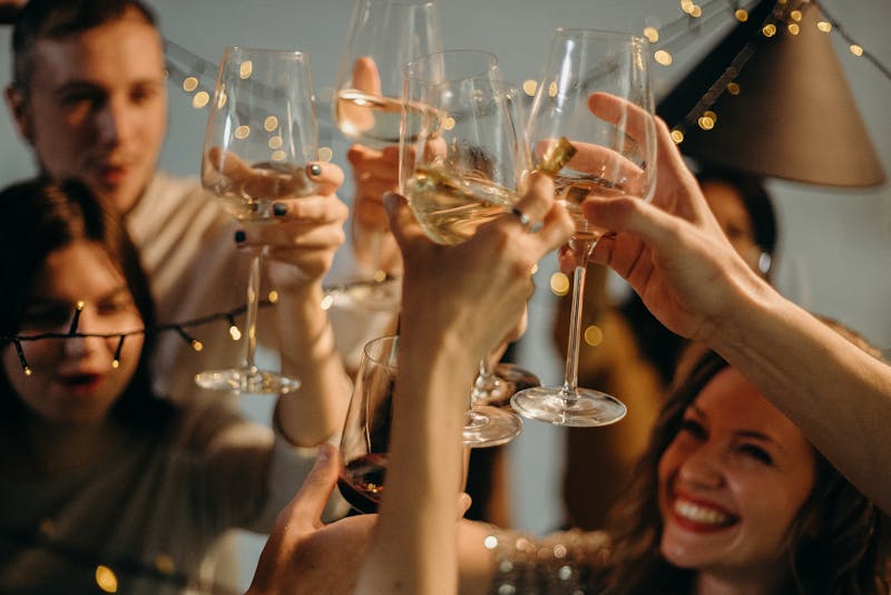 Champagne proosten: calorieën in bubbels