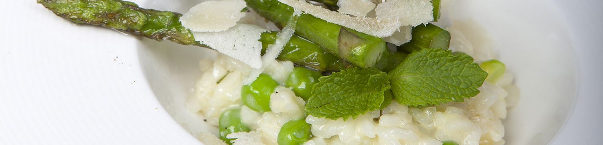 Risotto met groene asperges