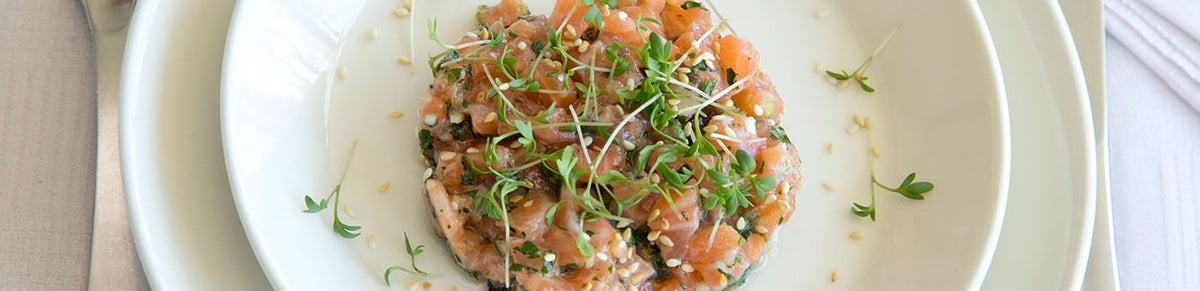 Tartaar van rauwe zalm	