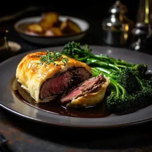 Beef Wellington met rosé gebakken rundvlees