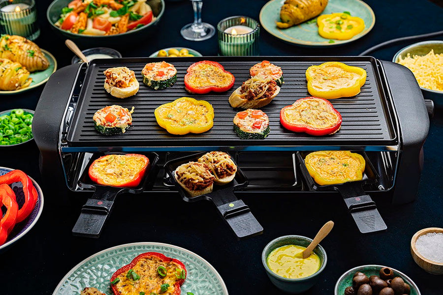 Vis en groenten op gourmetplaat