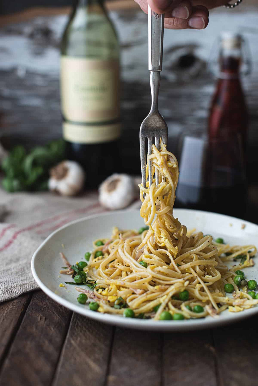 Carbonara met zwarte peper