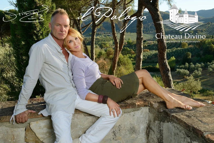 Sting en Trudie Styler in de wijngaard